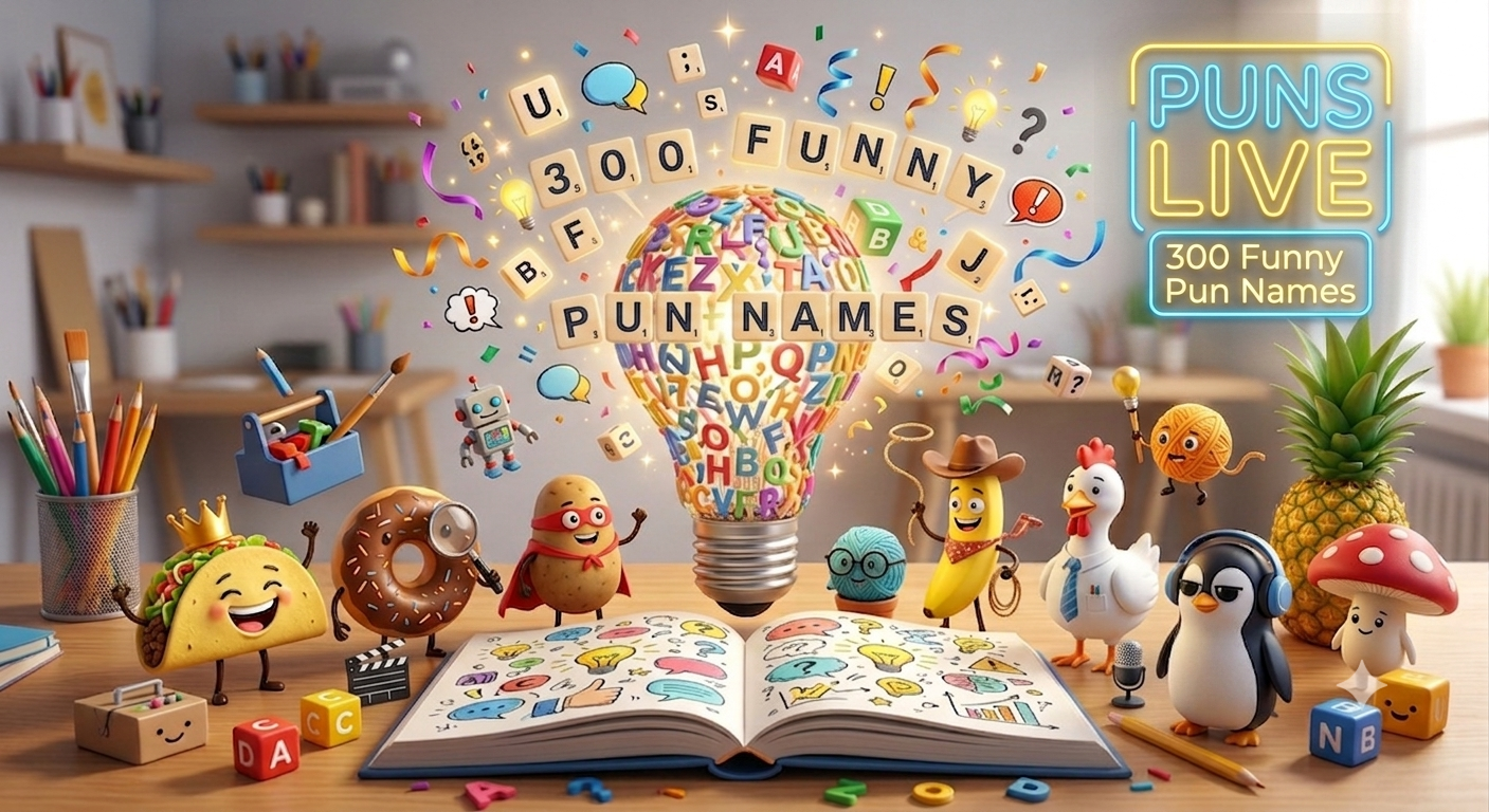 Funny Pun Names: 300+ Clever, Creative & Hilarious Name Ideas
