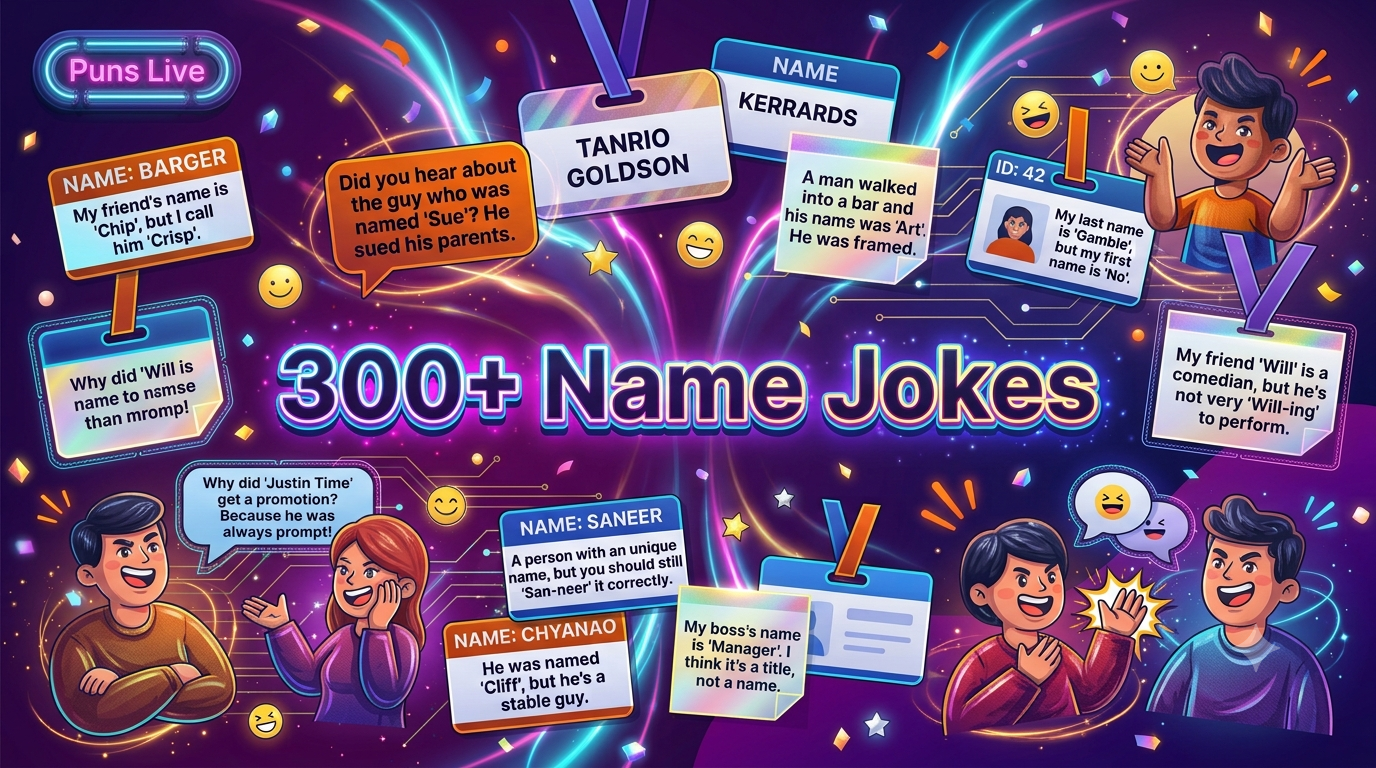 300+ Name Jokes That Are Funny, Clever & Guaranteed to Make Everyone Laugh