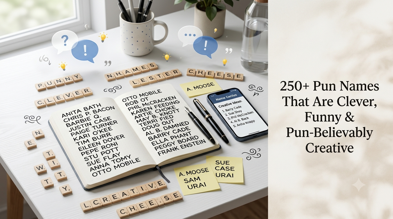 250+ Pun Names That Are Clever, Funny & Pun-Believably Creative 😂