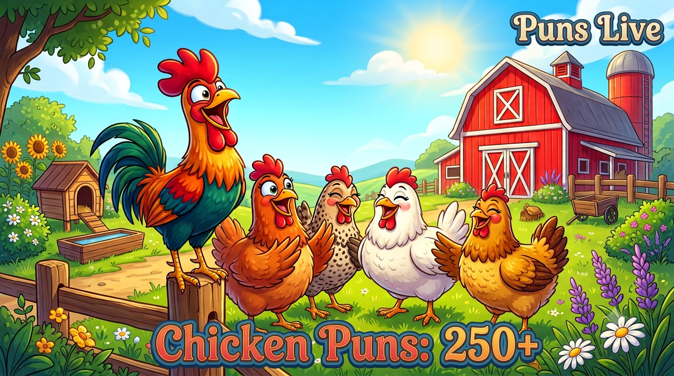 Chicken Puns: 250+ Funny, Clever & Egg-cellent Jokes