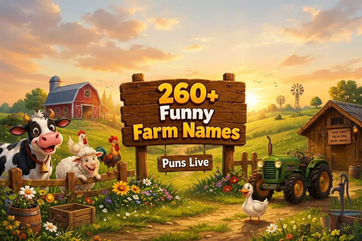 Funny Farm Names: 260+ Ideas Sorted by What You’re Actually Naming