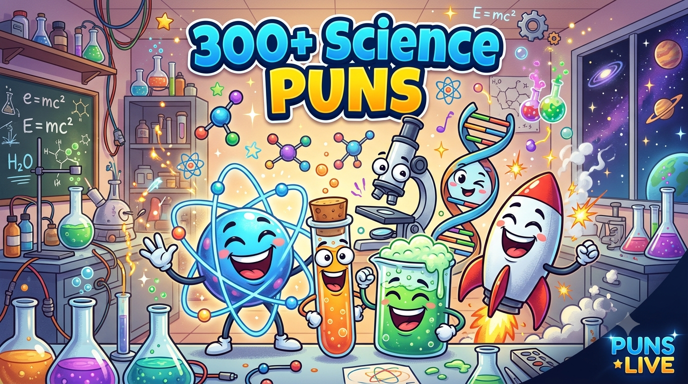 Science Puns: 300+ Funny Science Puns, Jokes & One-Liners