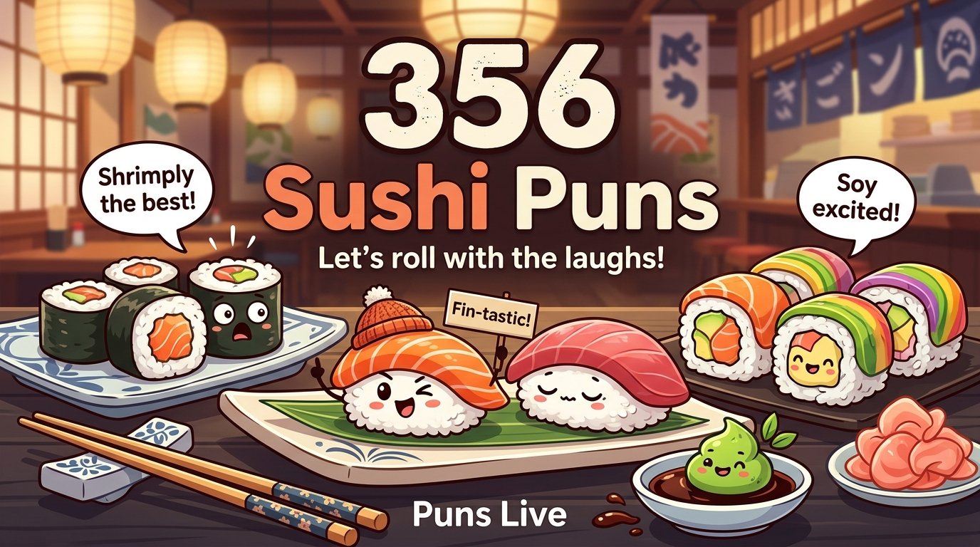 Sushi Puns That Actually Hit Different: 356 Rolls of Original Wordplay