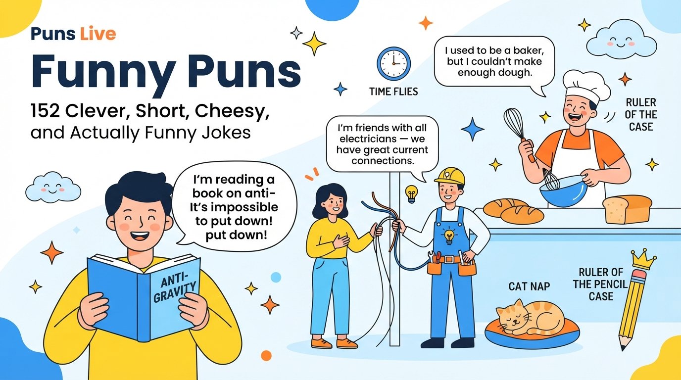 Funny Puns: 152 Clever, Short, Cheesy, and Actually Funny Jokes