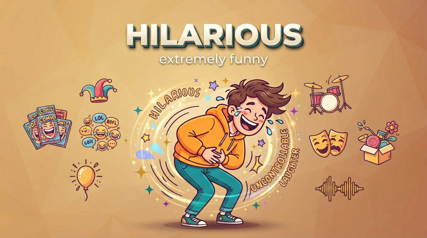 Hilarious Meaning: Definition, Synonyms, Pronunciation, and Examples