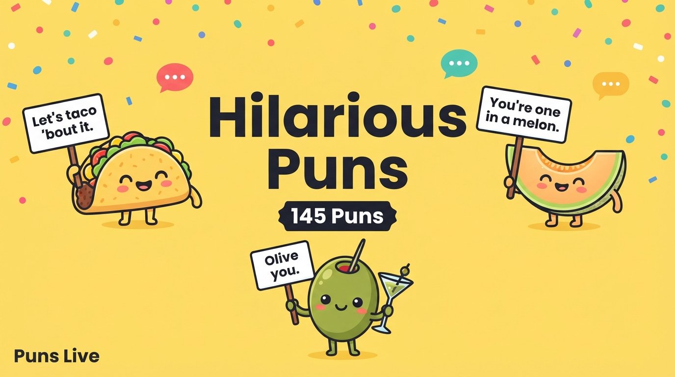 Hilarious Puns: 145 One-Liners, Captions, and Wordplay Worth Sharing