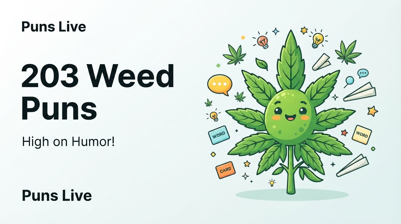 203 Hilarious Weed Puns That Will Have You Rolling With Laughter