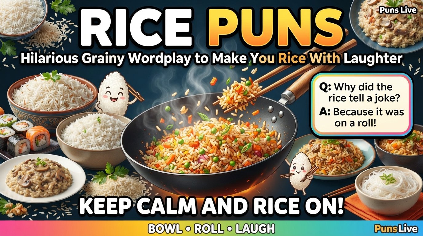 246 Hilarious Rice Puns, Short One Liners and Clever Wordplay