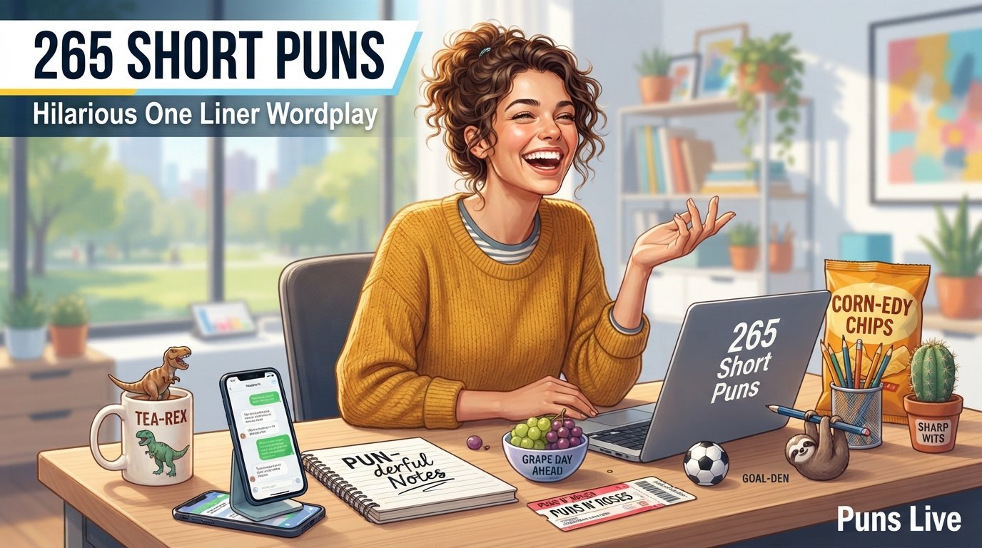 265 Hilarious Short Puns and One Liner Wordplay for a Quick Laugh