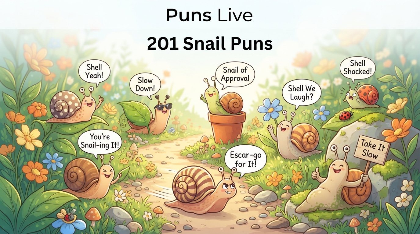 201 Hilarious One Liner Snail Puns That Will Crawl Into Your Heart